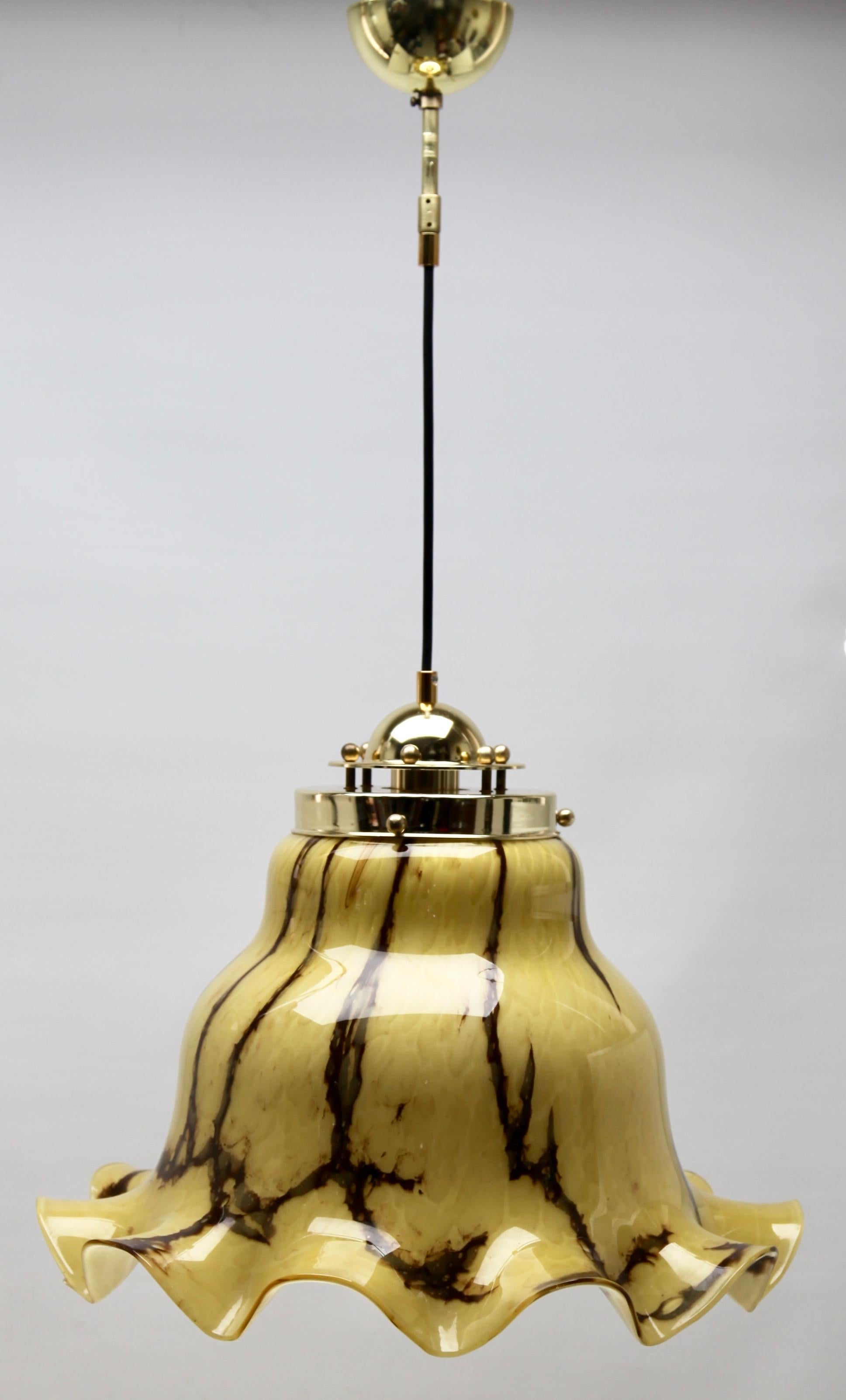Verre d'art Lampe à suspension vintage de Peill & Putzler, Allemagne, années 1960 en vente
