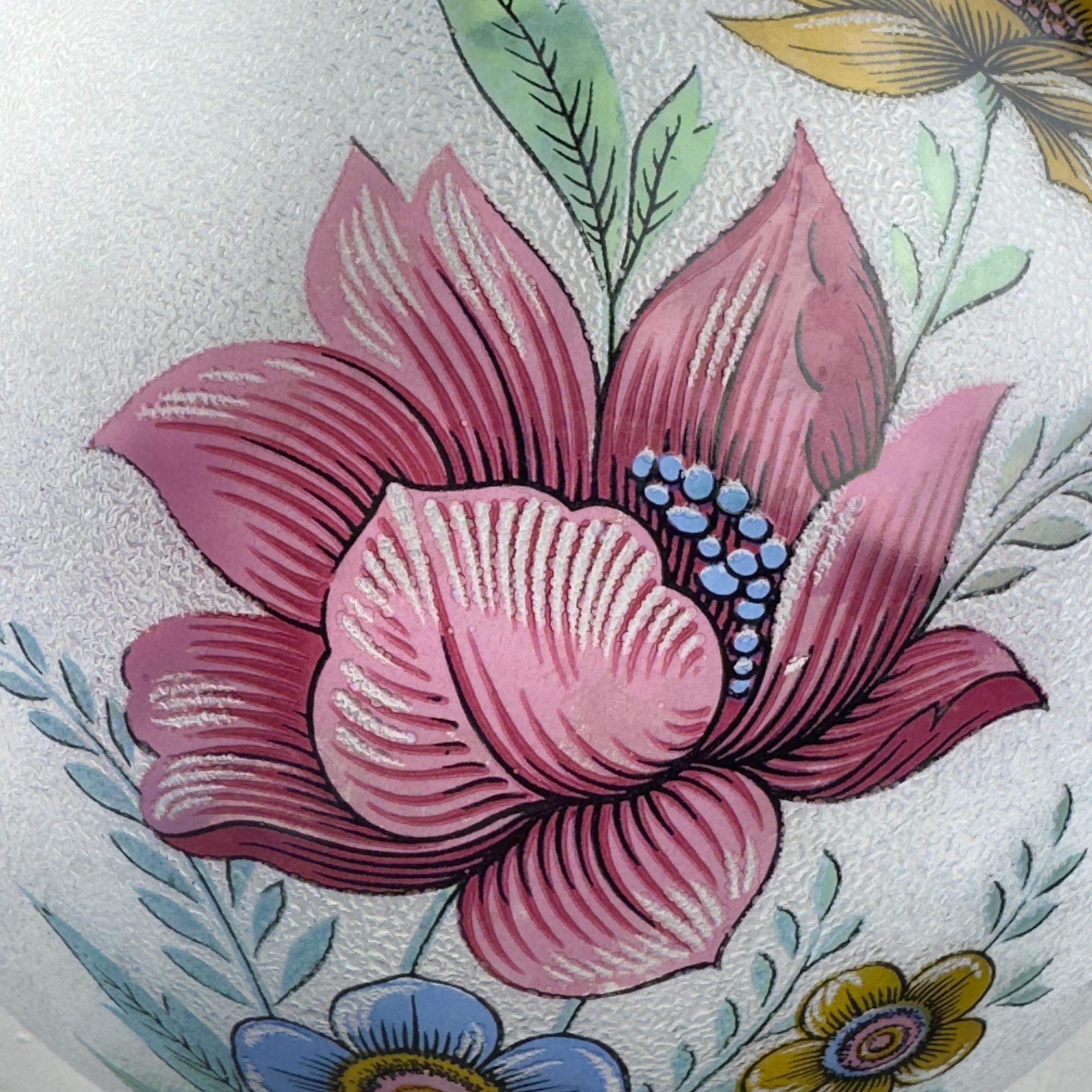 Vintage Pendelleuchte Flower, Italien 1960er Jahre (Glas) im Angebot