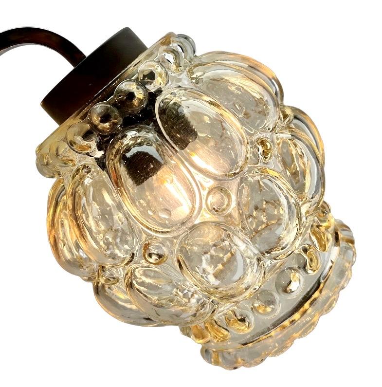 Belgian  Vintage Pendant Stem Lamp with 5 Globes  Massive Belgium 1960s For Sale