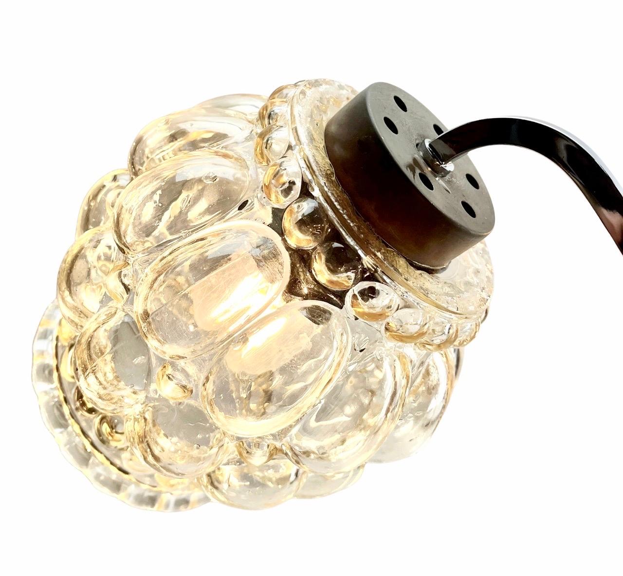  Vintage Pendant Stem Lamp with 5 Globes  Massive Belgium 1960s For Sale 1