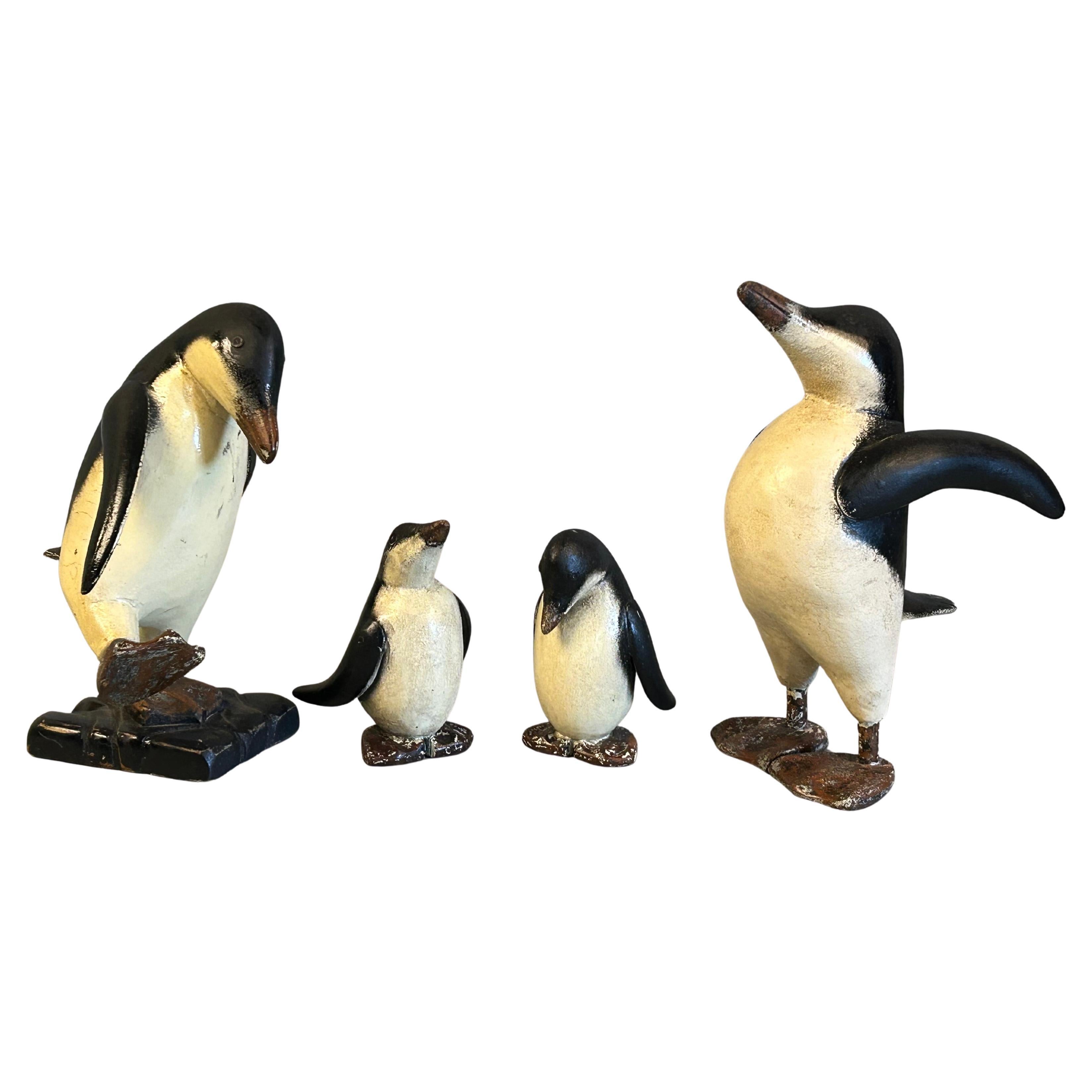 Vintage Penguin Family, Dancing and Strutting For Sale