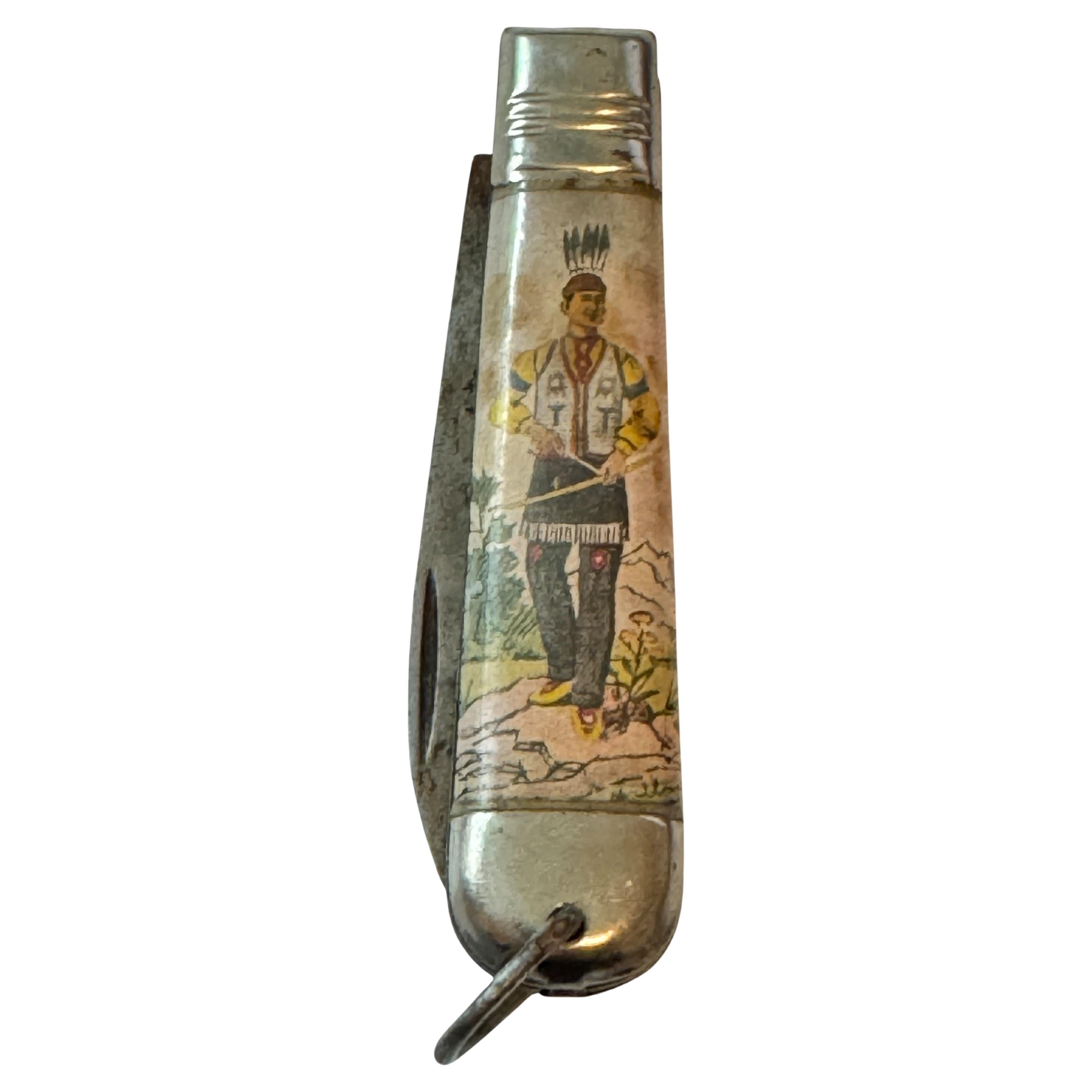 Vintage Penknife Pocket Knife Germany "Native American" - 1960s or older