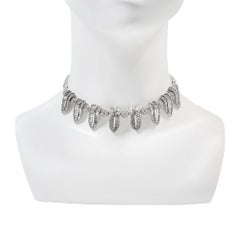 Vintage Pennino Baguette and Pave Art Deco Choker Circa 1960s