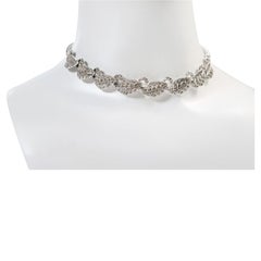 Collar gargantilla vintage Pennino Leaf Art Decó Circa 1960s