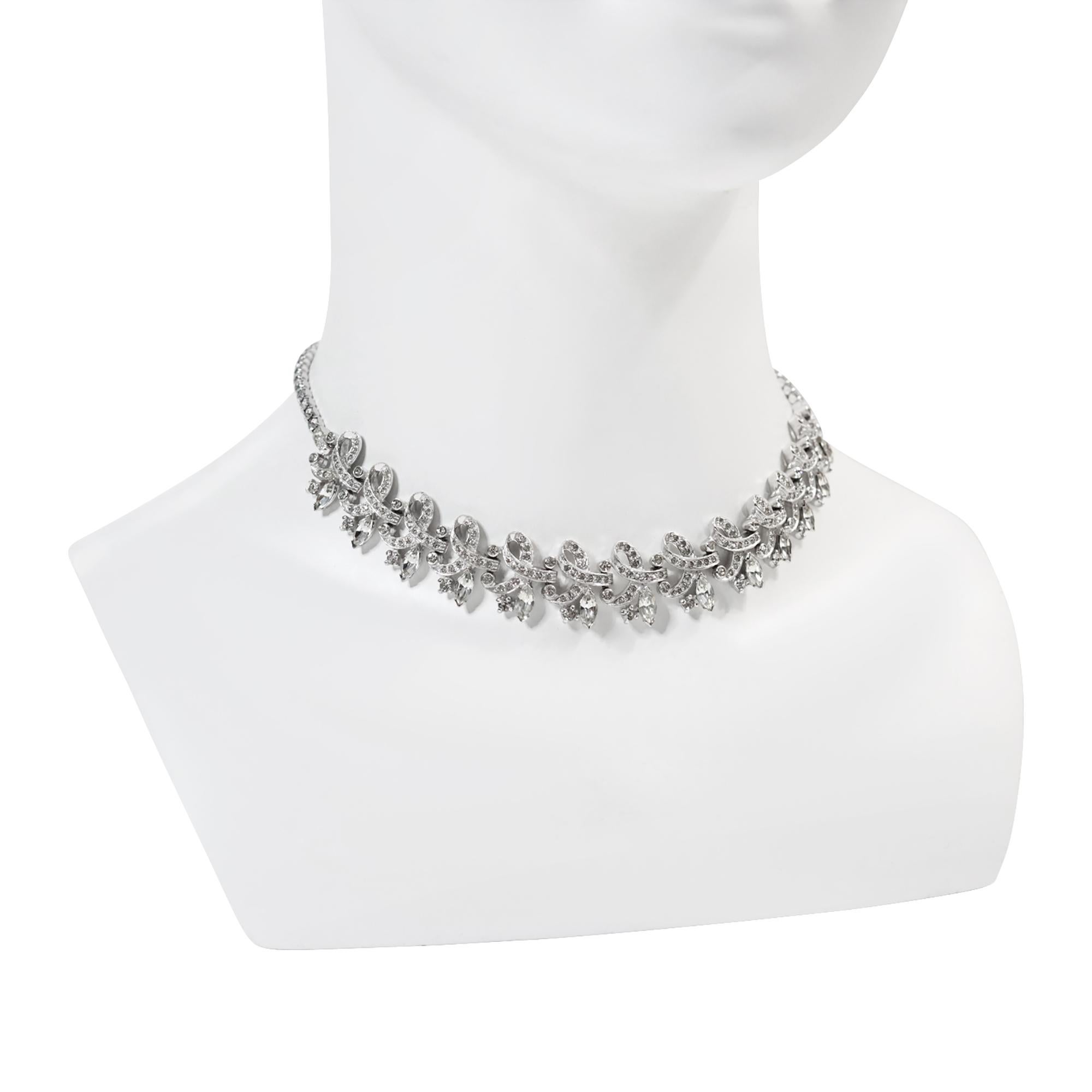 swarovski pear choker