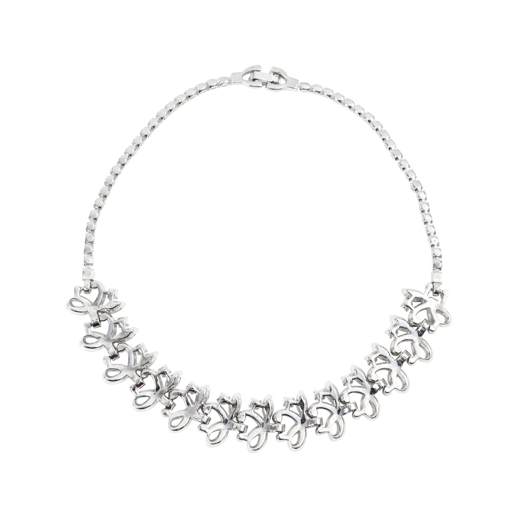 Women's or Men's Vintage Pennino Pear and Round  Art Deco Choker Necklace Circa 1960s For Sale