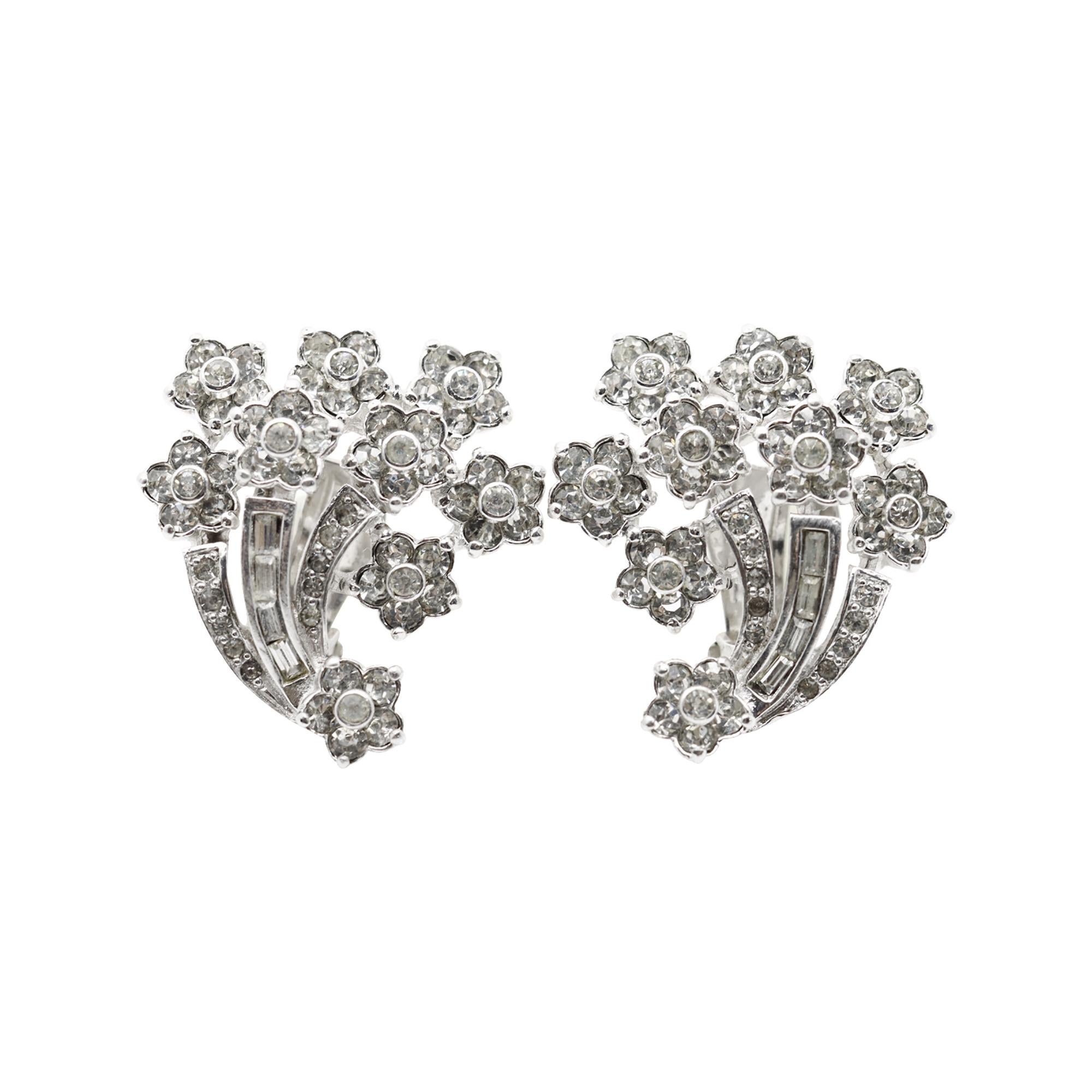 Boucles d'oreilles Pennino Flower Cornucopia des années 1960 en vente 2