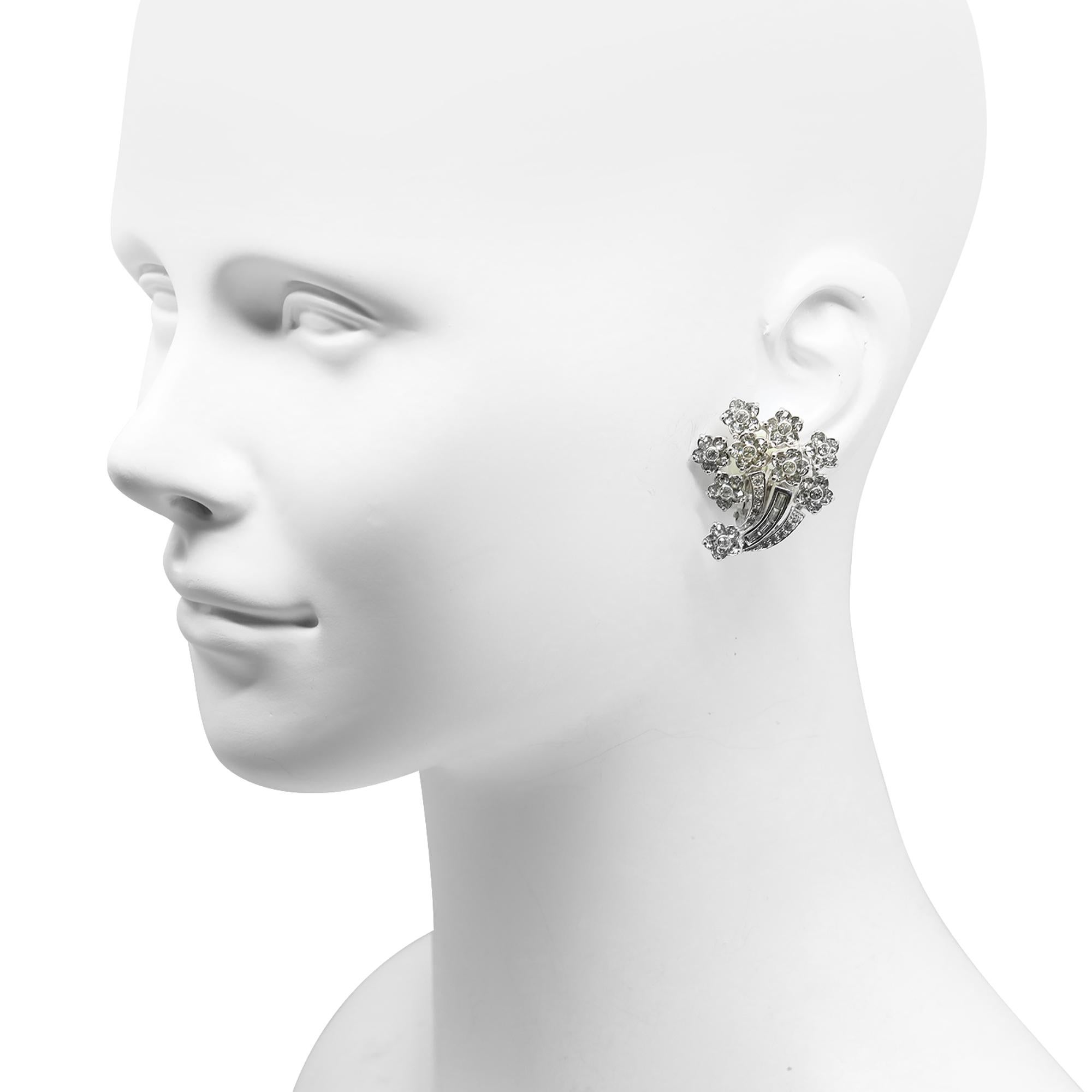 Boucles d'oreilles Pennino Flower Cornucopia des années 1960 en vente 1
