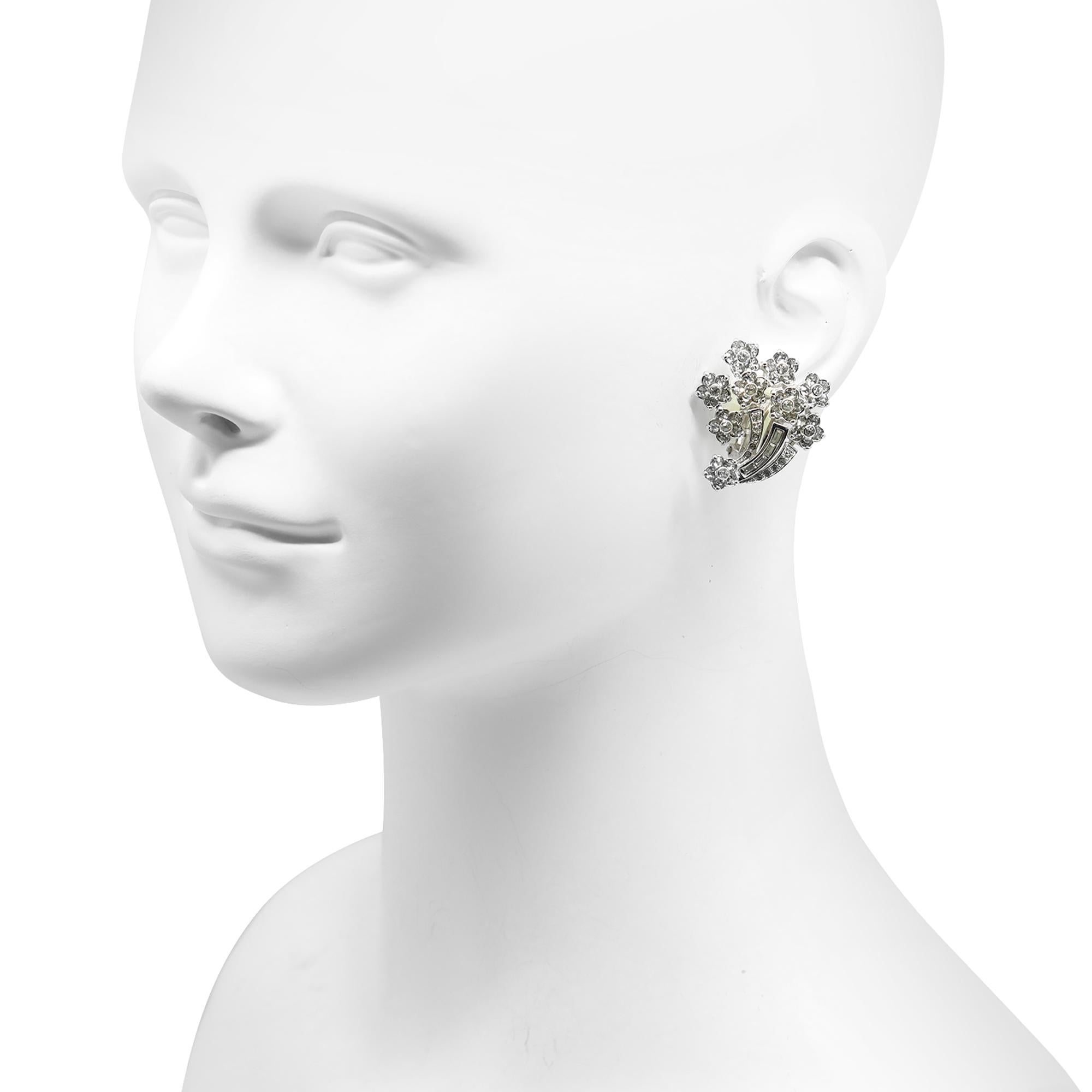 Boucles d'oreilles Pennino Flower Cornucopia des années 1960 Bon état - En vente à New York, NY