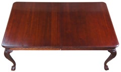 Vintage Pennsylvania House Cherry Chippendale Style Ball and Claw Dining Table