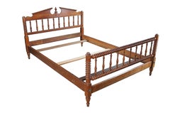 Vintage Pennsylvania House Jenny Lind Style Cherry Full Size Spindle Bed