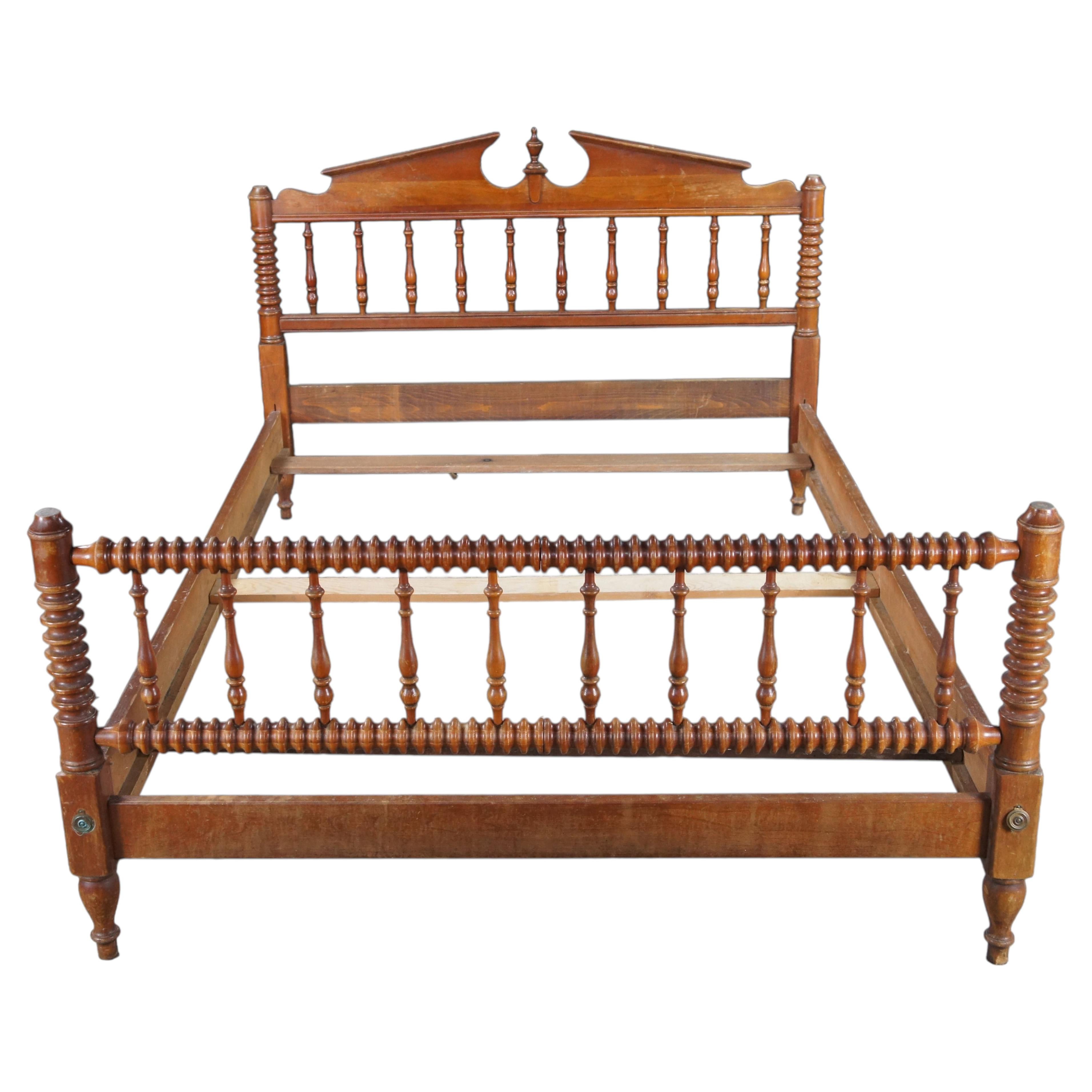 Vintage Pennsylvania House Jenny Lind Style Cherry Full Size Spindle Bed For Sale