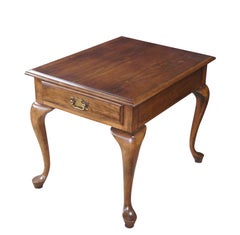 Vintage Pennsylvania House Queen Anne Style Cherry Side Table With Drawer 27"