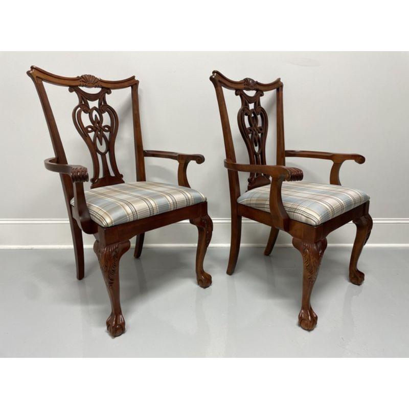Chippendale Pennsylvania House Solid Ball in Claw Dining Armchairs, Pair