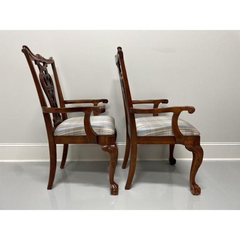 Bolivian Pennsylvania House Solid Ball in Claw Dining Armchairs, Pair