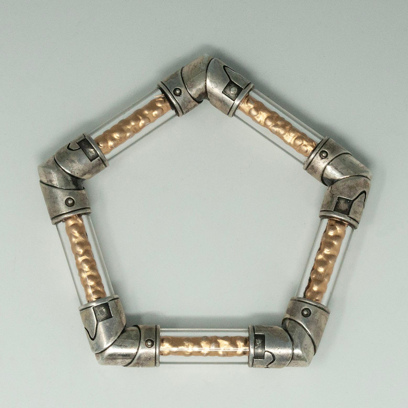 Contemporary Vintage Pentagon Bracelet by Moshe Botser For Sale