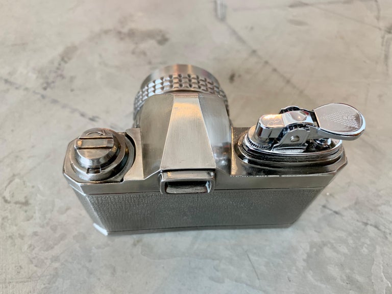 Late 20th Century Vintage Pentax Camera Table Lighter For Sale