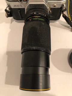 Vintage Canon AE1 Camera with Two Lens and strap