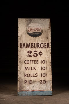 Vintage Pepsi-Cola Diner Menu Board Sign