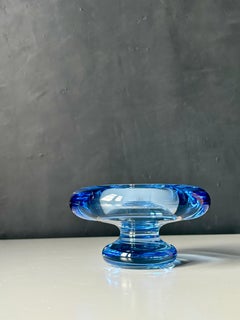 Per Lütken Blue Art Glass Bowl, Hand-Crafted Scandinavian Modern