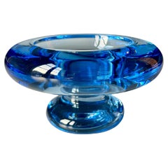Vintage Per Lütken Blaue Kunstglasschale, 1960er Jahre