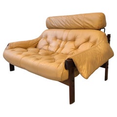 1st Series Percival Lafer model MP-41 Brazilian Leather Sofa