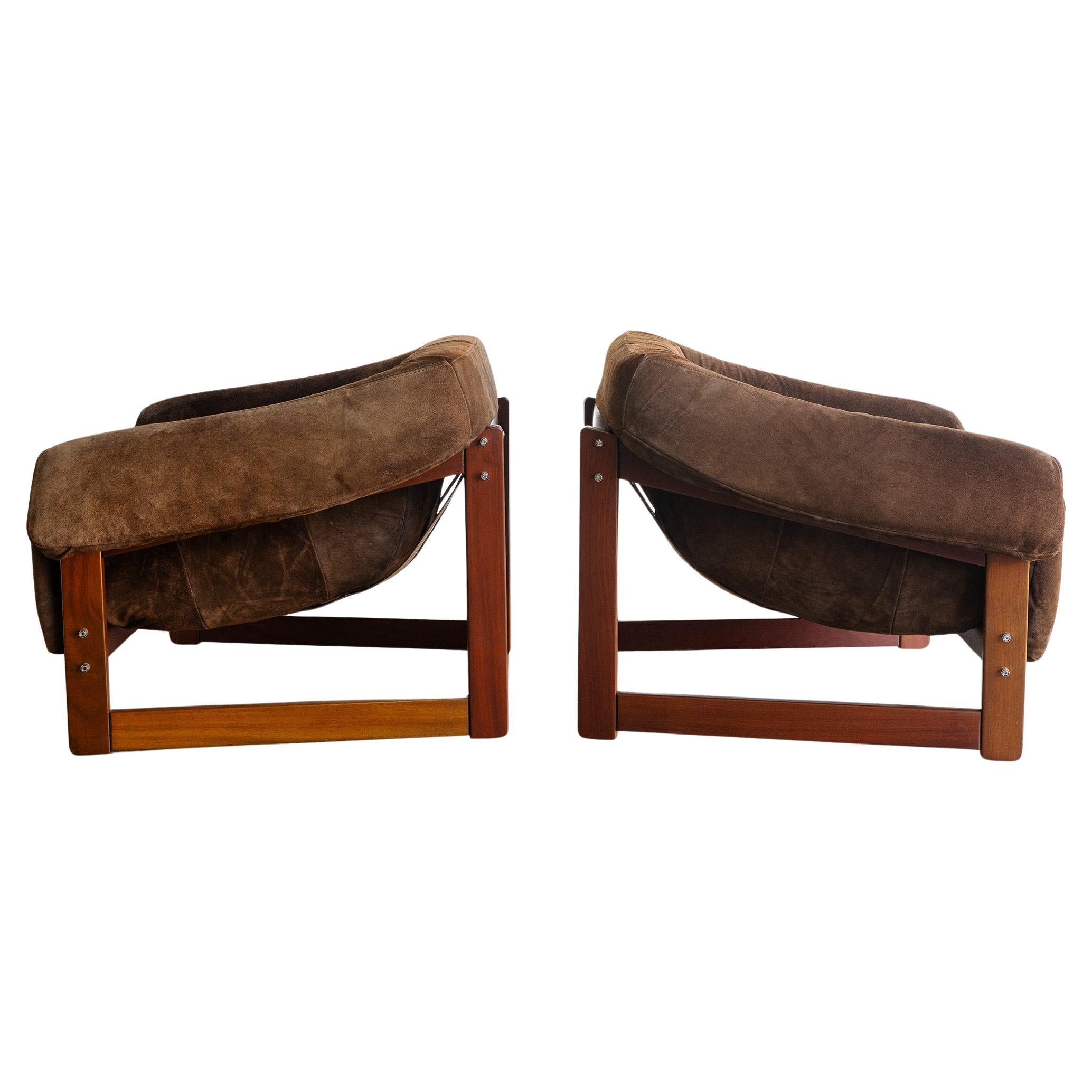Percival Lafer "MP-79" Rosewood Lounge Chairs Pair