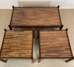 Vintage Percival Lafer Rosewood Set of Three Tables