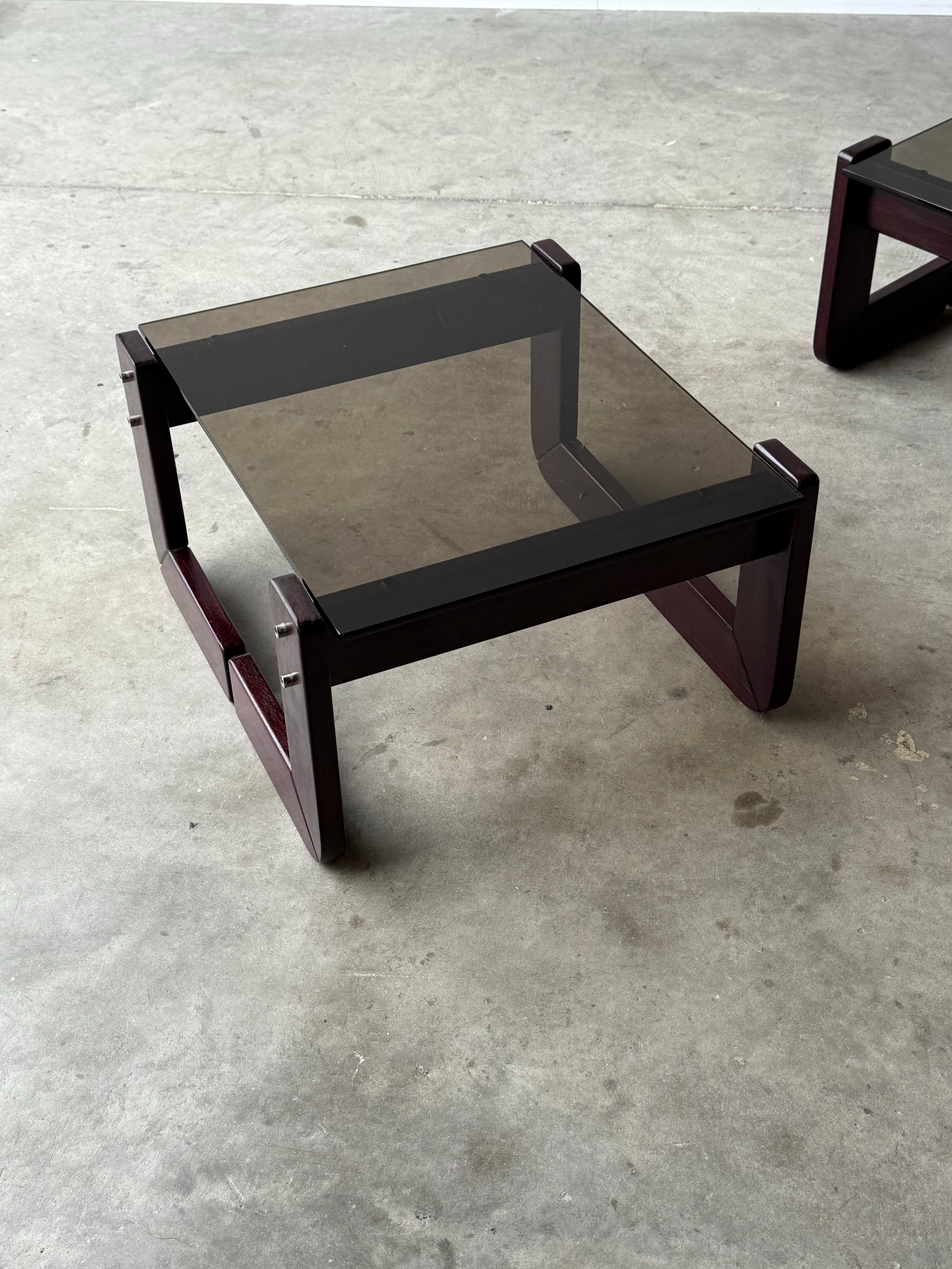 Pareja de mesas auxiliares vintage Percival Lafer en venta 9