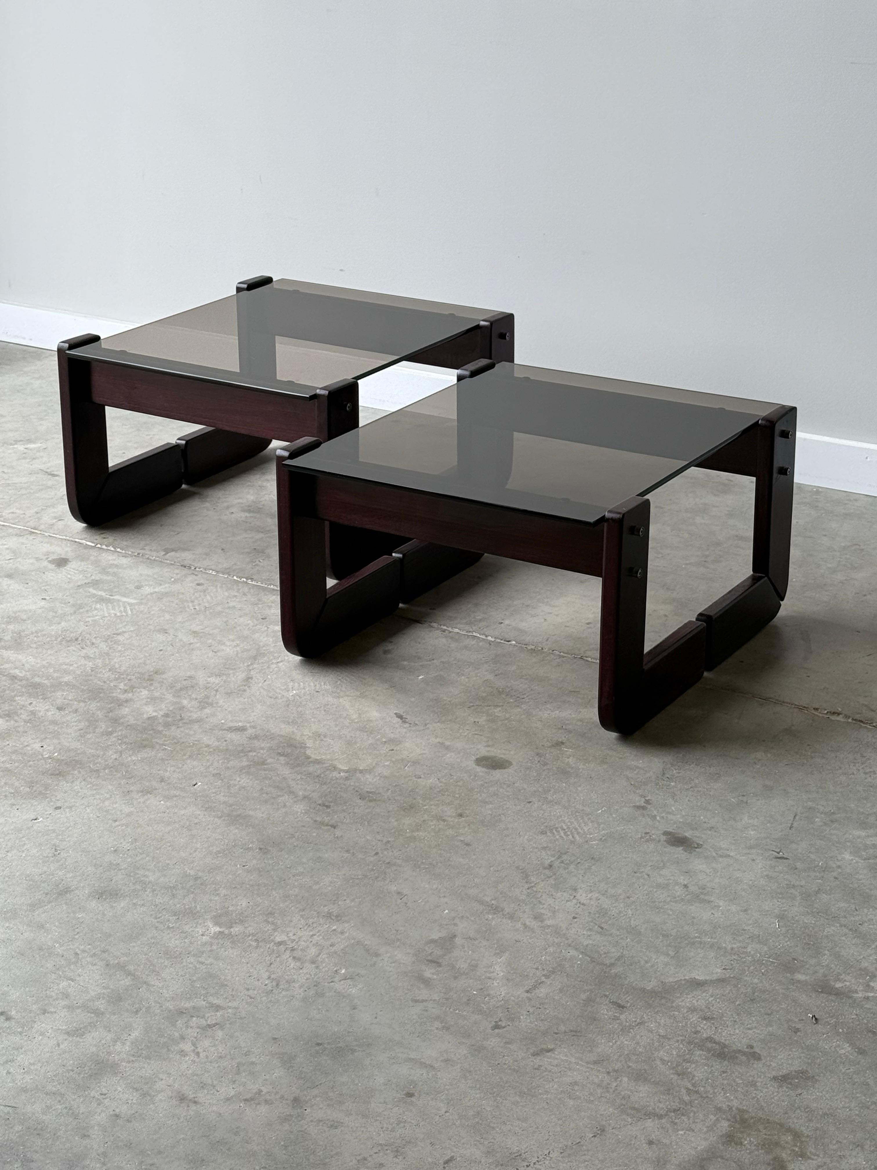 Pareja de mesas auxiliares vintage Percival Lafer en Bueno estado para la venta en Raleigh, NC