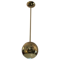 Vintage Perforated Brass Globe Pendant