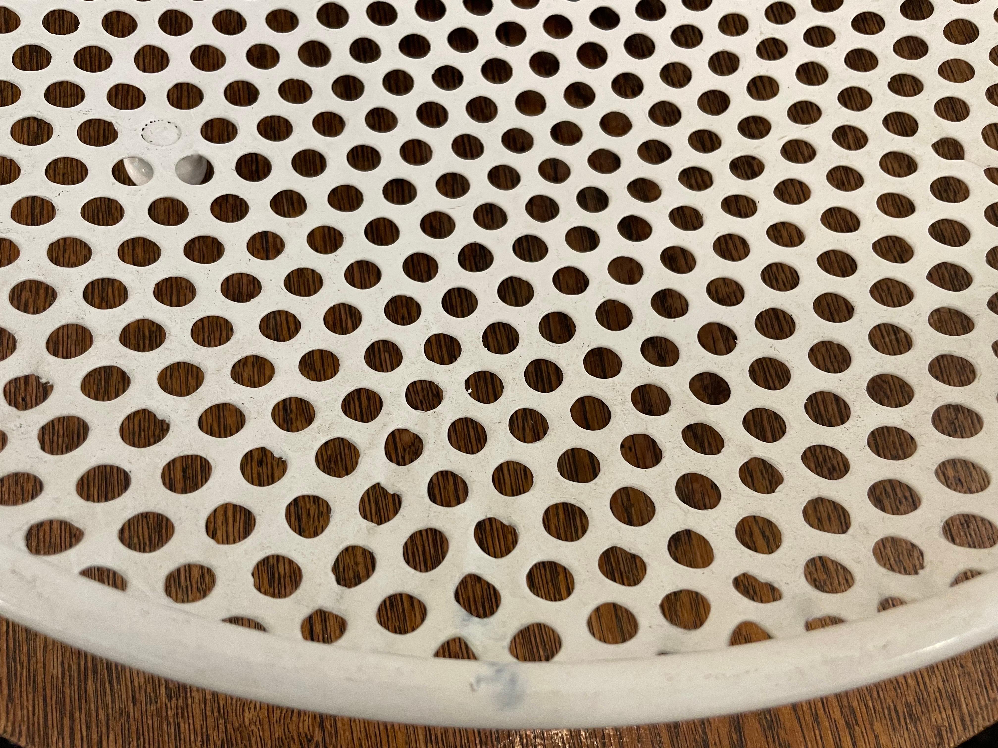 Mid-Century Modern Vintage Perforated Mategot Style Footed Tray For Sale