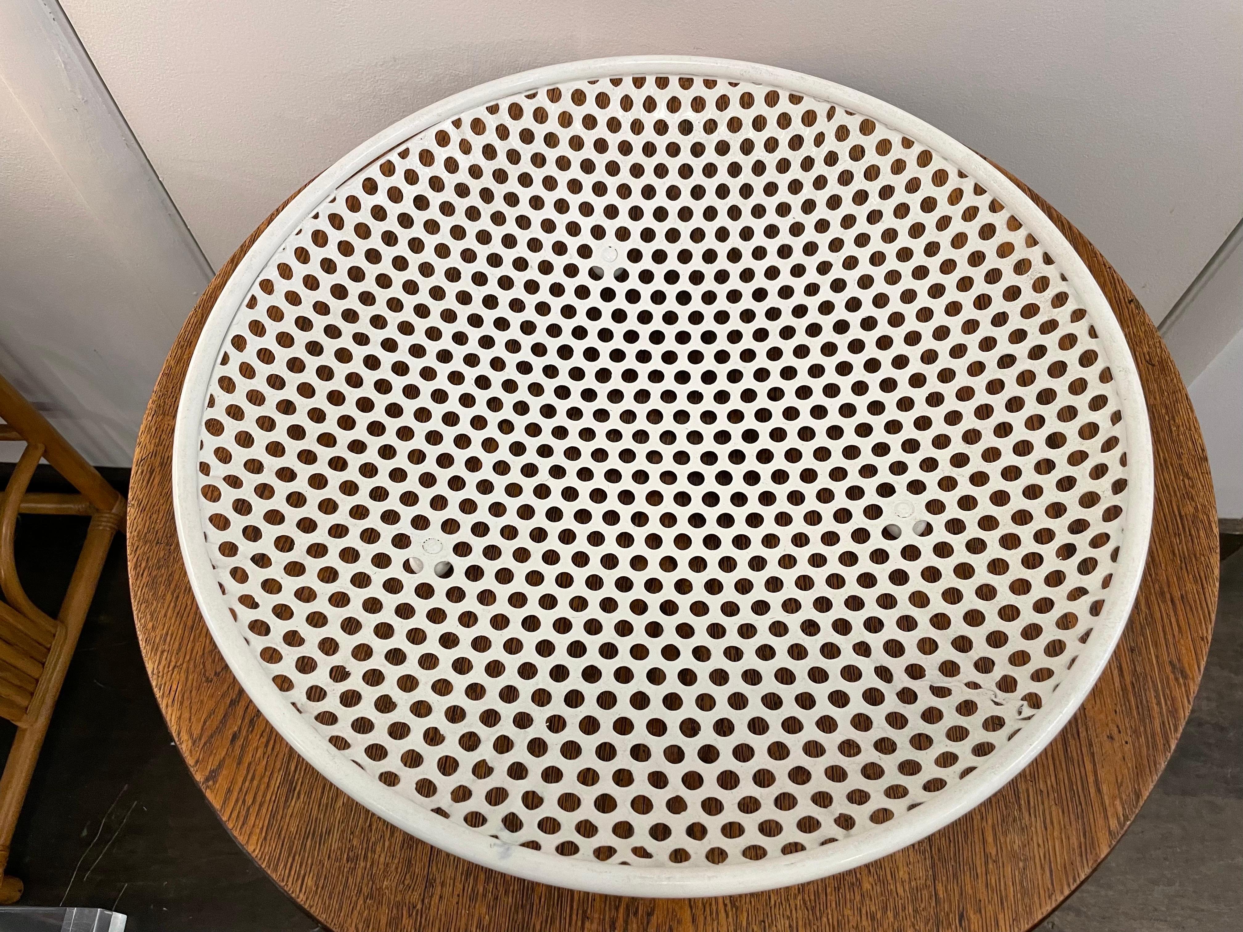 Vintage Perforated Mategot Style Footed Tray In Good Condition For Sale In East Hampton, NY