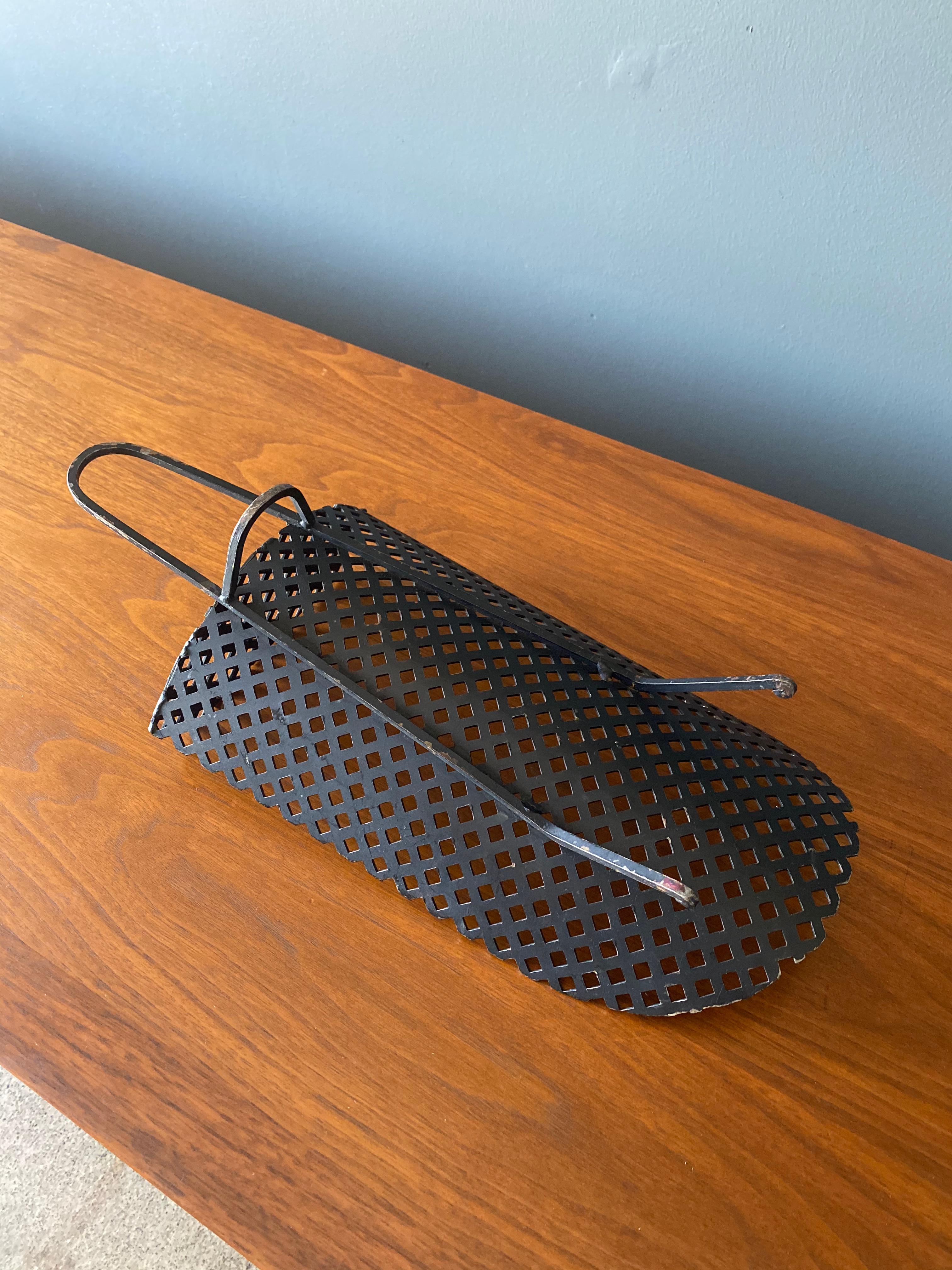 Vintage Perforated Metal Catch-All/Envelope Tray 3