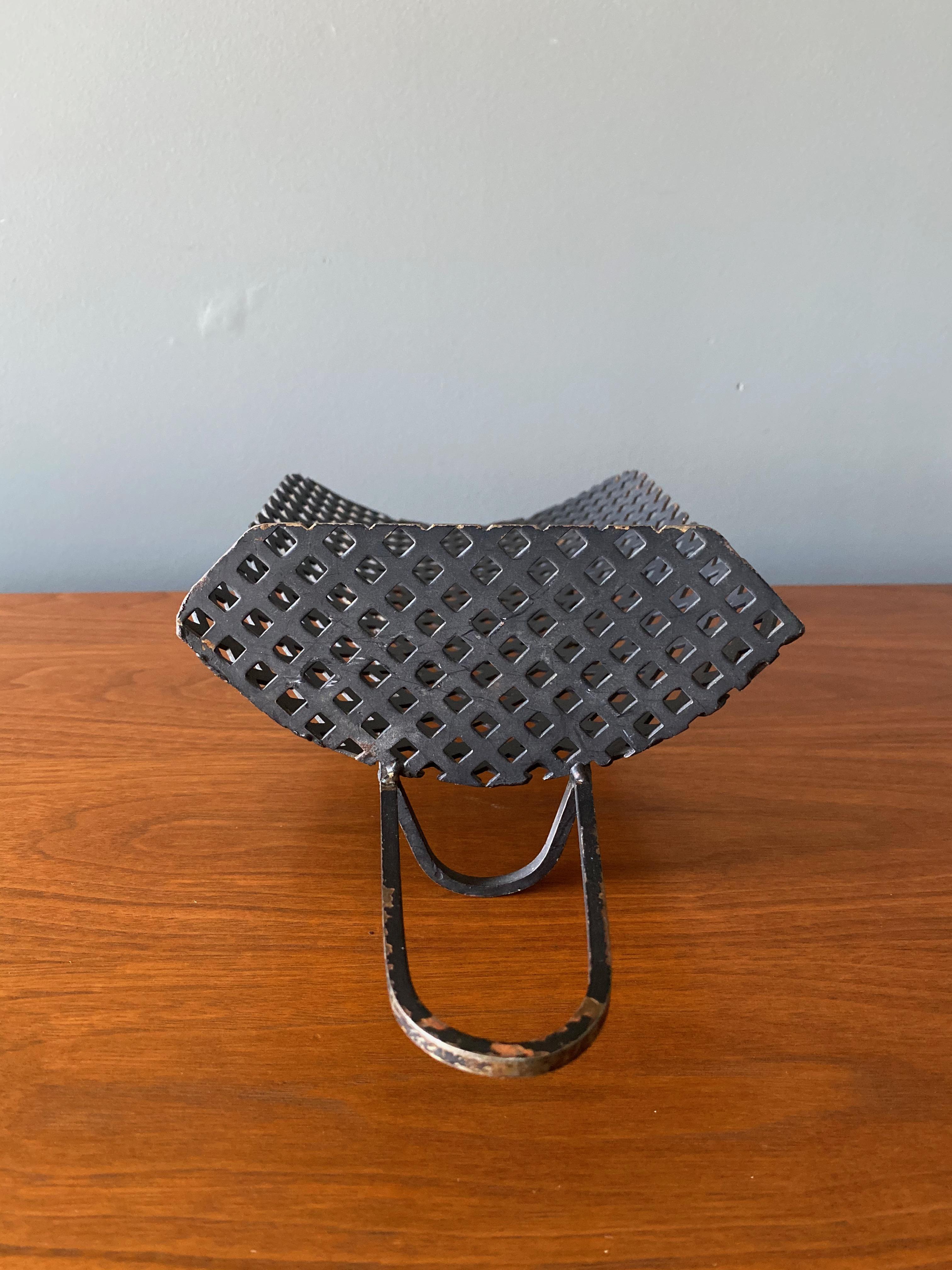 Vintage Perforated Metal Catch-All/Envelope Tray 7