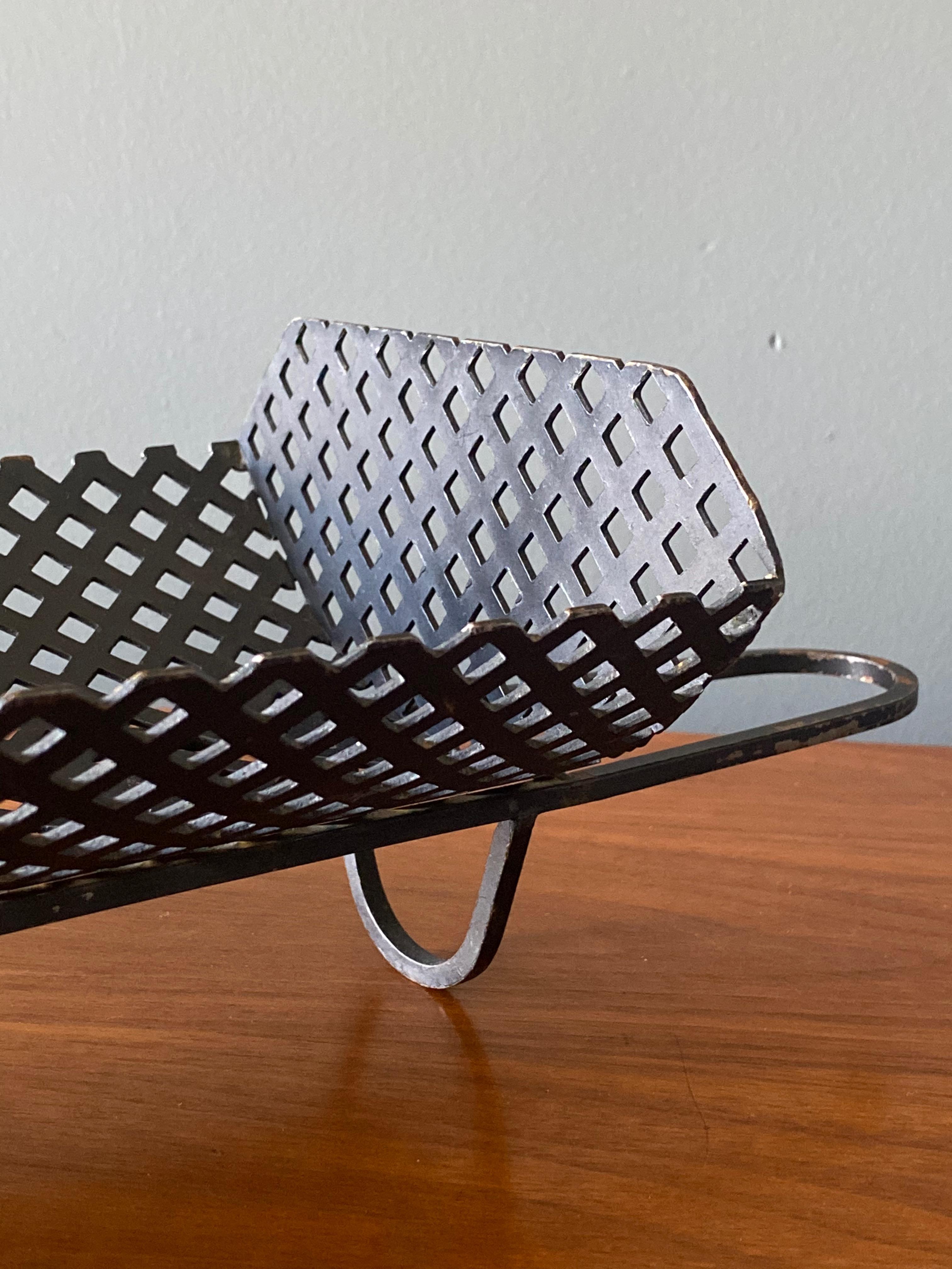 20th Century Vintage Perforated Metal Catch-All/Envelope Tray