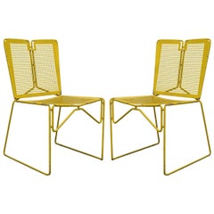 Vintage Perforated Steel Chairs