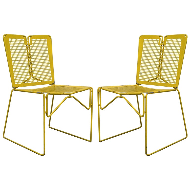 Vintage Perforated Steel Chairs For Sale at 1stDibs