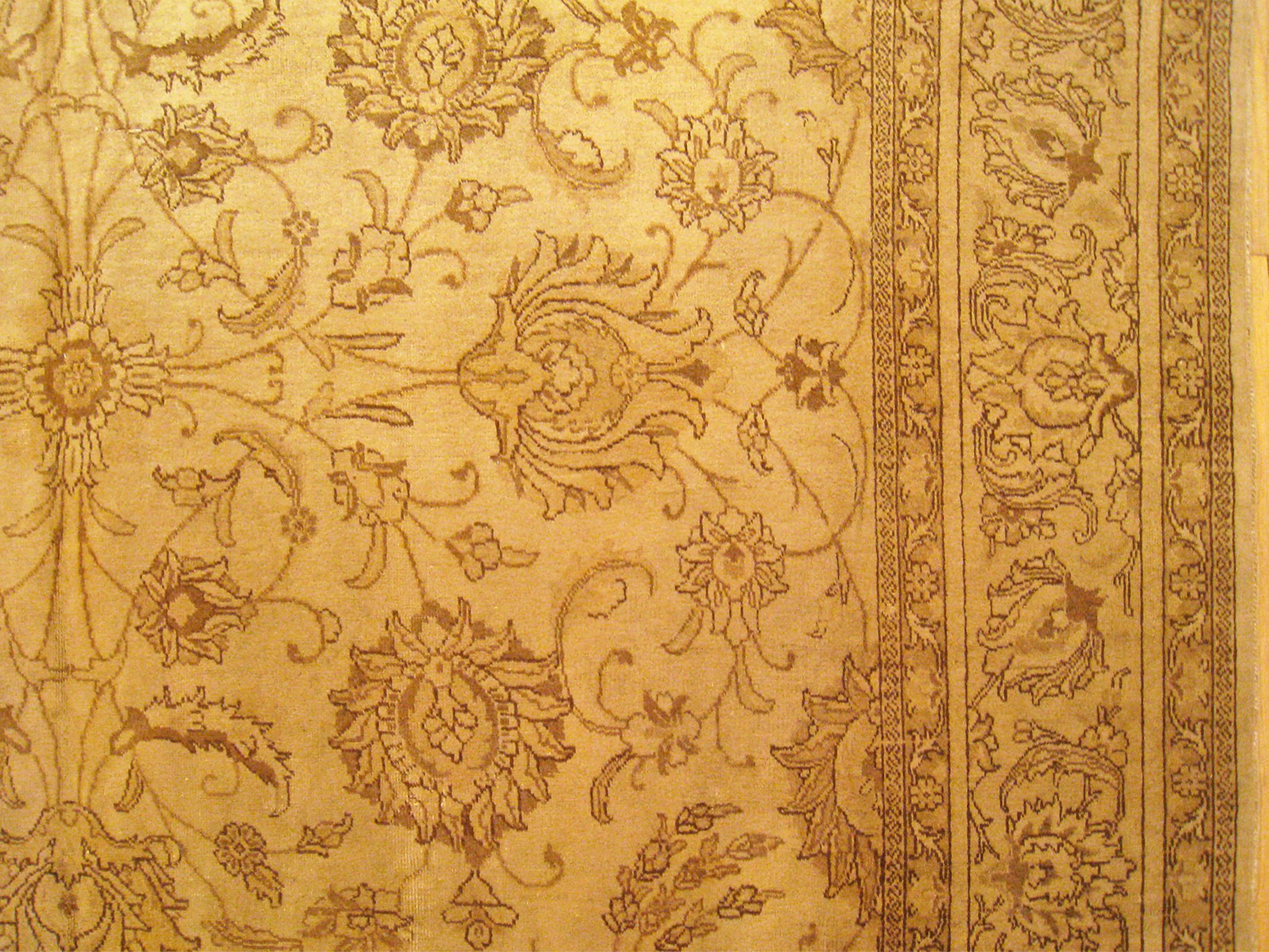 Vintage Perisan Decorative Oriental Tabriz in Room Size For Sale 3