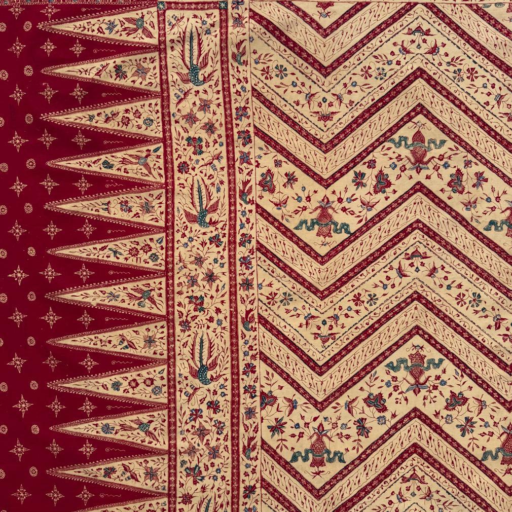 Vintage Pernakan Kain Panjang Batik-Tulpen im Vintage-Stil, Cirebon, Java 1950 im Angebot 3