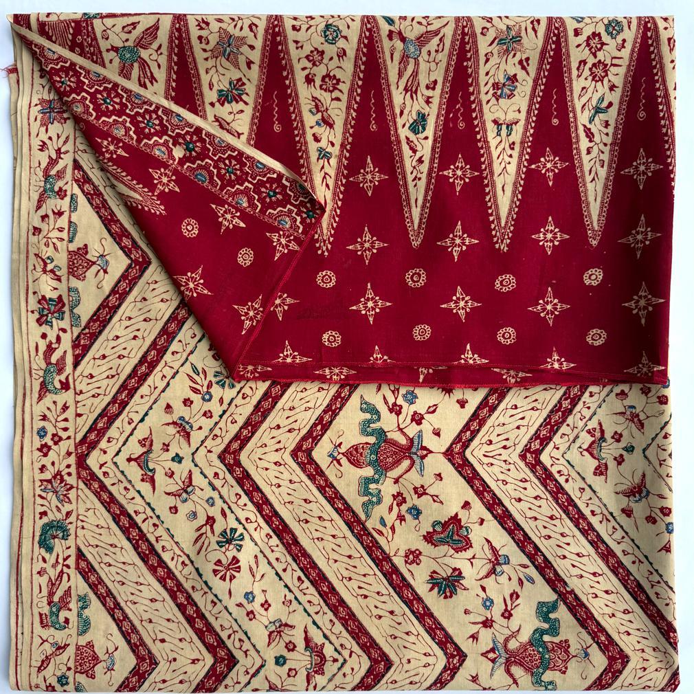 Vintage Pernakan Kain Panjang Batik-Tulpen im Vintage-Stil, Cirebon, Java 1950 im Angebot 4