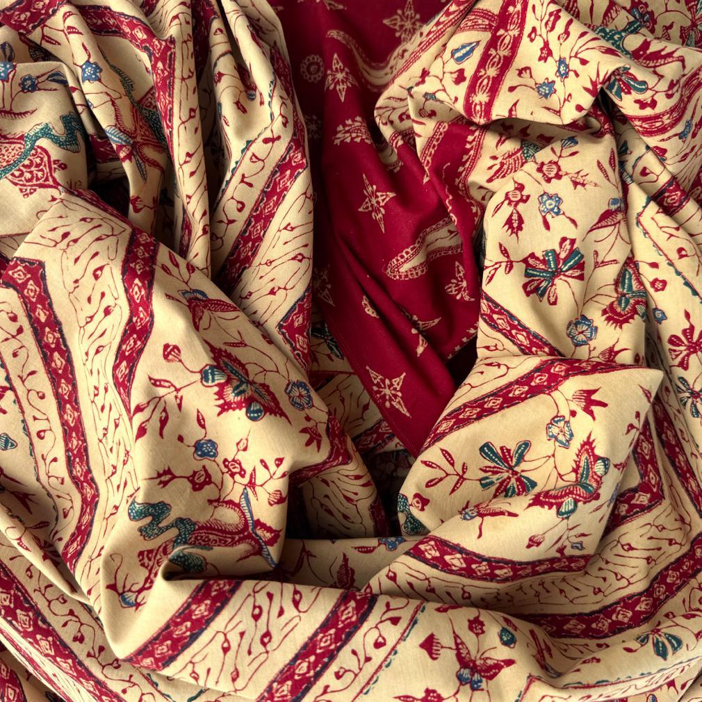 Vintage Pernakan Kain Panjang Batik-Tulpen im Vintage-Stil, Cirebon, Java 1950 im Angebot 5
