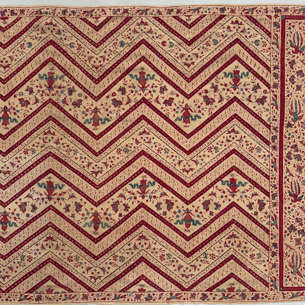 Vintage Pernakan Kain Panjang Batik-Tulpen im Vintage-Stil, Cirebon, Java 1950 (Baumwolle) im Angebot