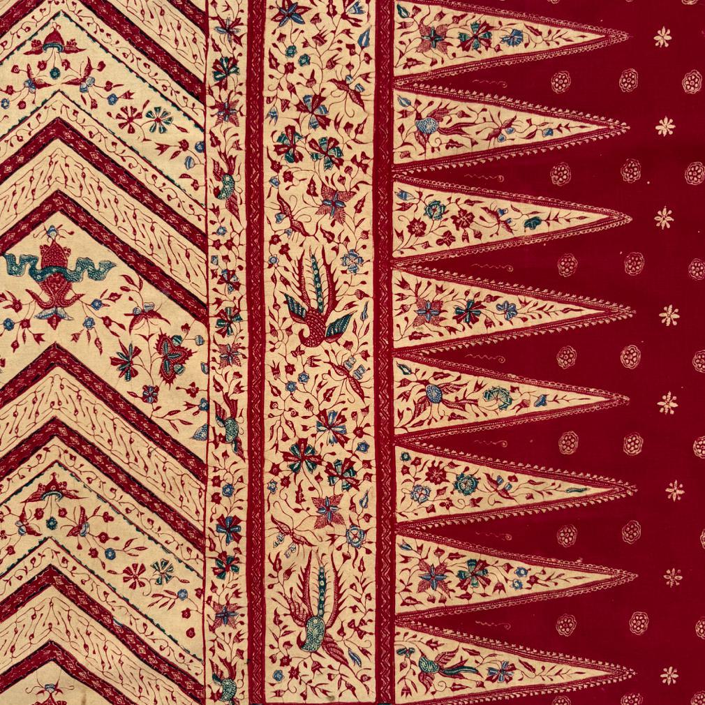 Vintage Pernakan Kain Panjang Batik-Tulpen im Vintage-Stil, Cirebon, Java 1950 im Angebot 1