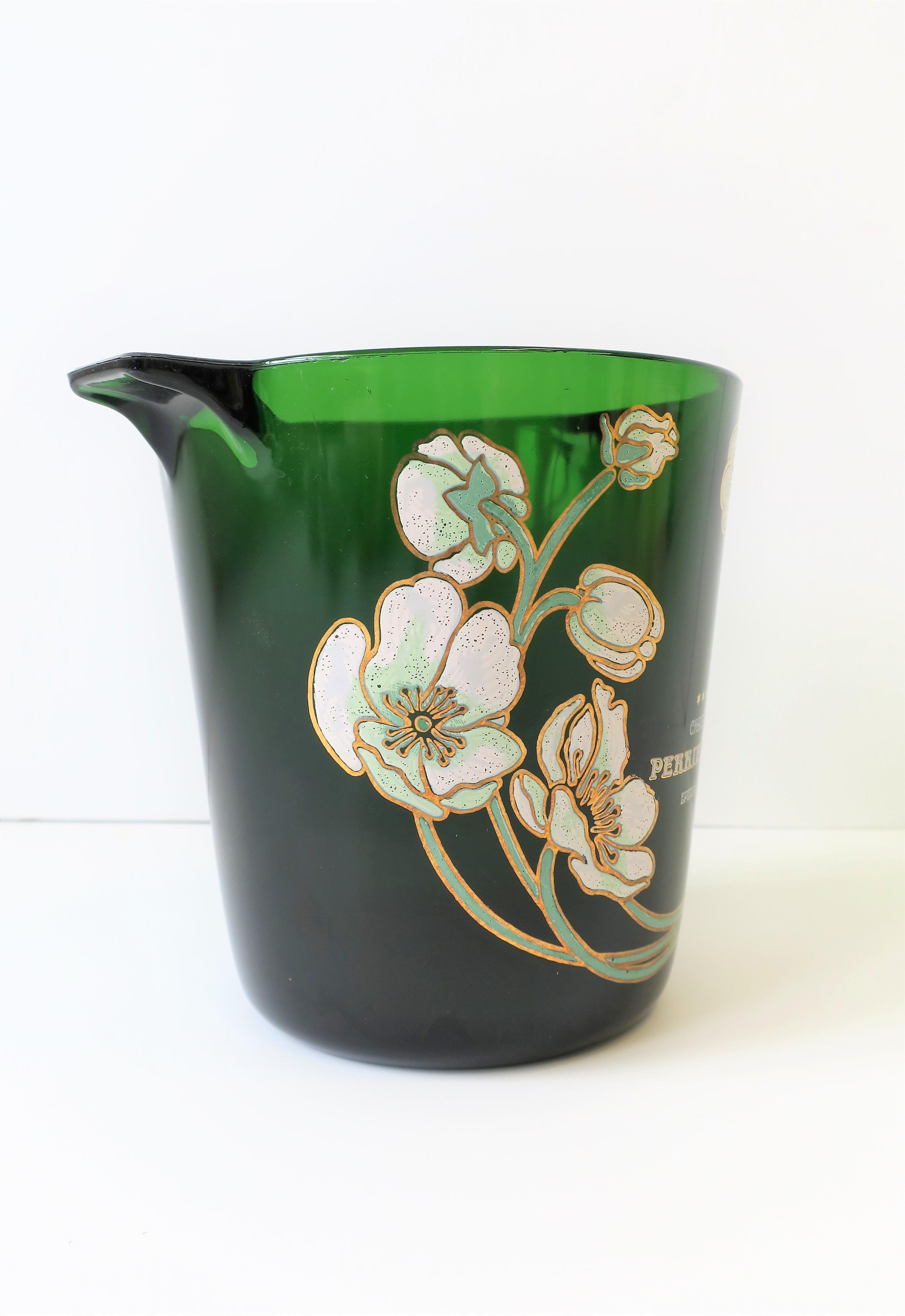 Polychromed Vintage Perrier-Jouet French Champagne Bucket Art Nouveau