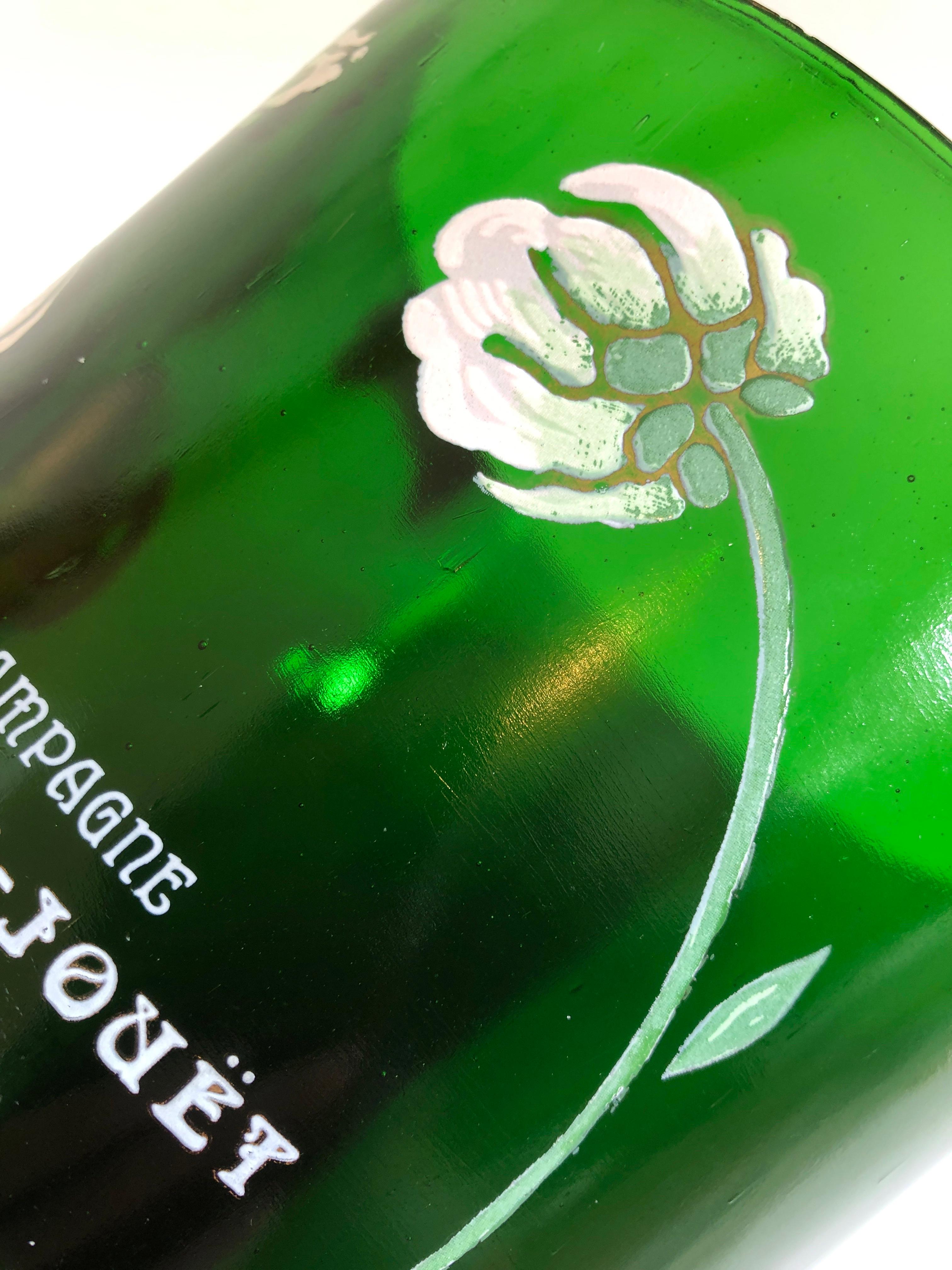 Glass Vintage Perrier-Jouet French Champagne Bucket Art Nouveau Style, 1960s, France
