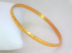 Vintage Persian 21 Karat Gold Bangle Bracelet