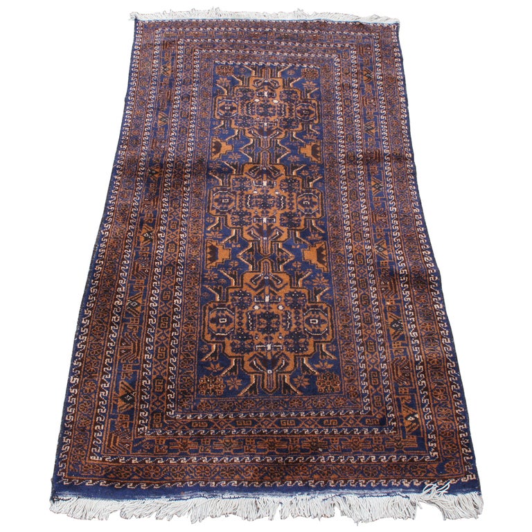Tapis De Coureur Persan Senneh 3x10 – Noué Main – Laine – Rouge, Blanc, Beige