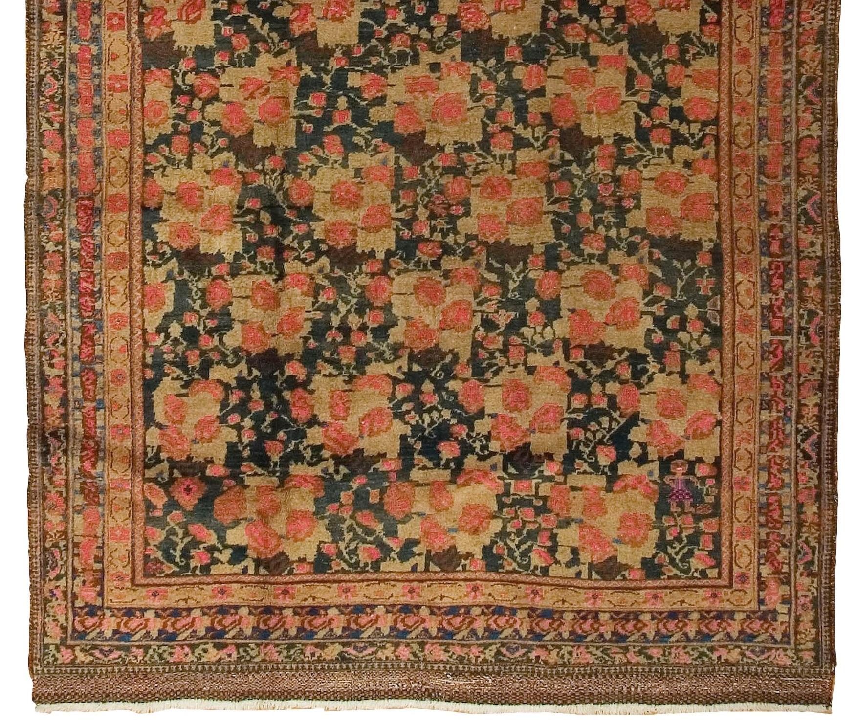 Tissé à la main Tapis persan vintage Afshar, circa 1940  5'7 x 9'9 pieds en vente