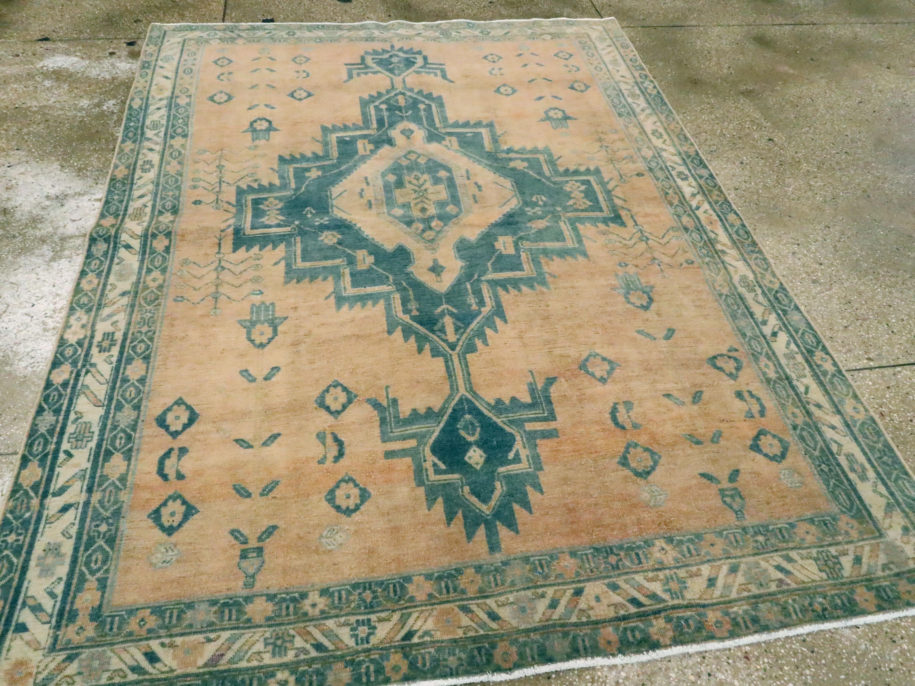 Vintage Persian Afshar Rug In Good Condition For Sale In New York, NY